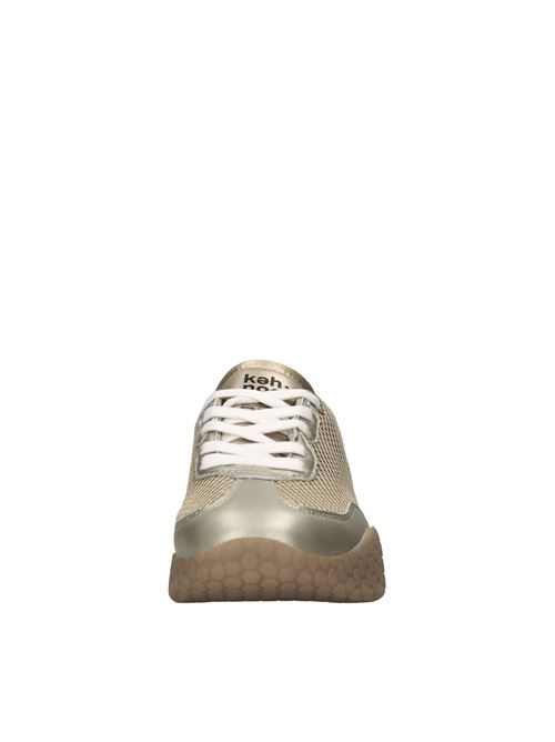 Sneakers in pelle ecopelle e tessuto KEH NOO | S00KW9763ORO-NERO